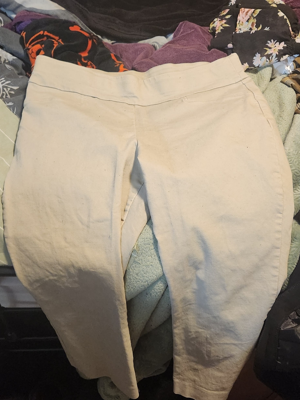 St. John's Bay Cream Straight-Leg Pants